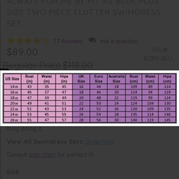 Always for Me Blue Two Piece Flutter Swimdress NWT - Picture 12 of 12